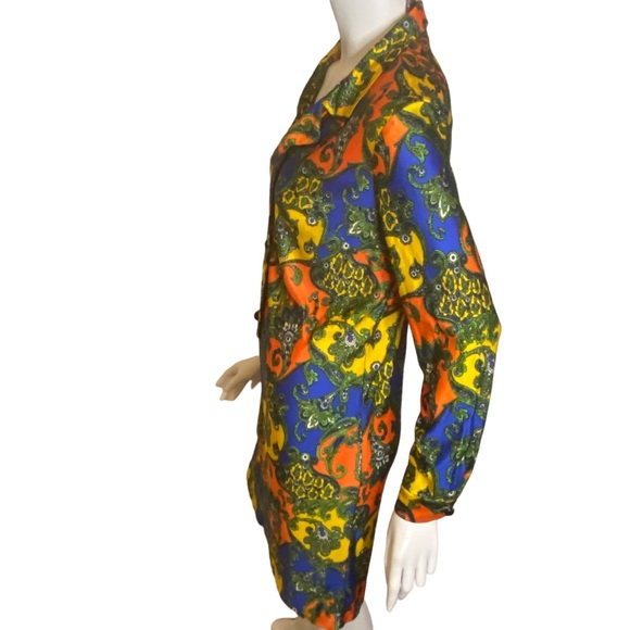 Vintage 70s Mod Floral Paisley Midi Dress - Picture 8 of 14